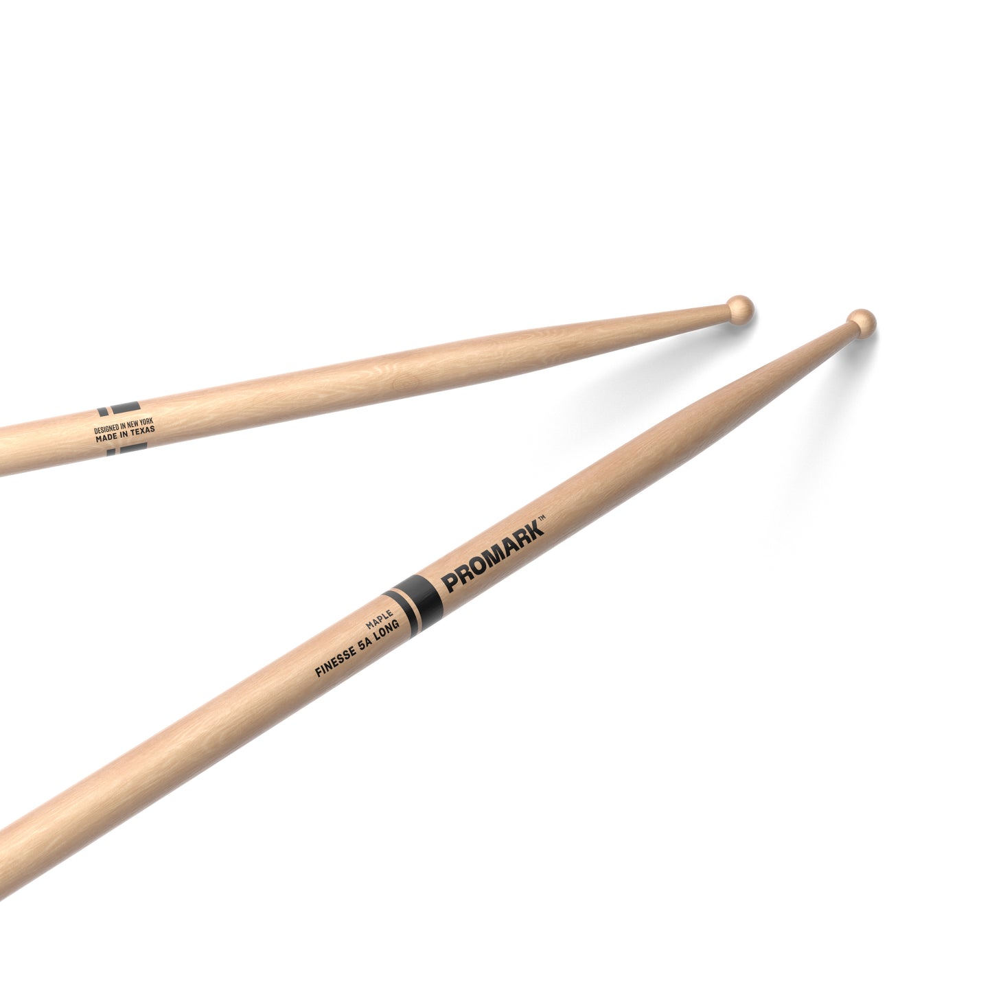 ProMark Finesse 5A Long Maple Drumstick, Small Round Wood Tip